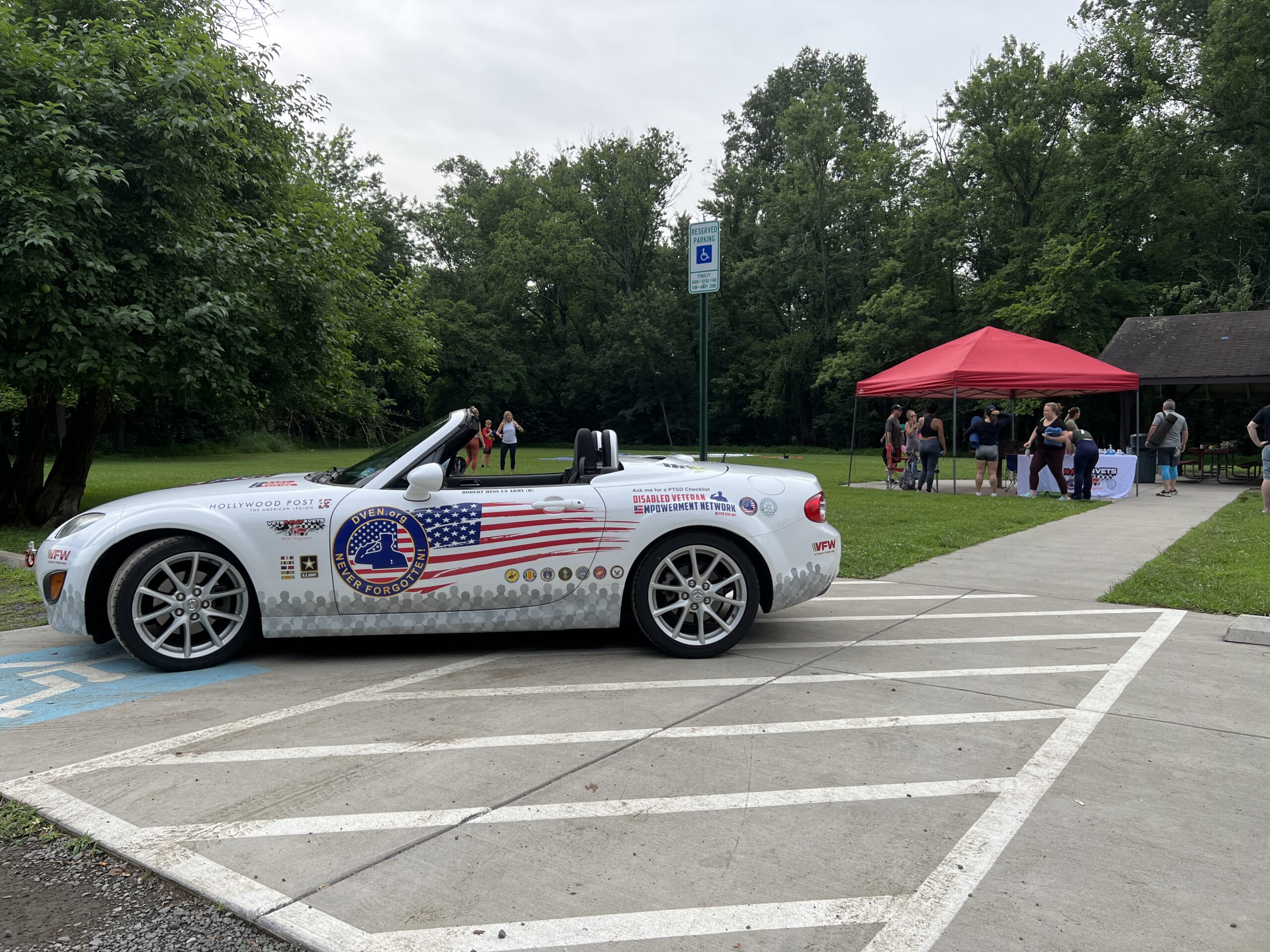 DVEN TOPDOGZ Miata at the first Downward Dog and Donuts event in Sterling, Virginia