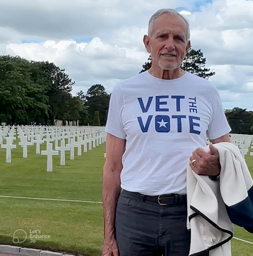 DVEN CEO Robert Hess at the American Cemetery in Normandy, France.