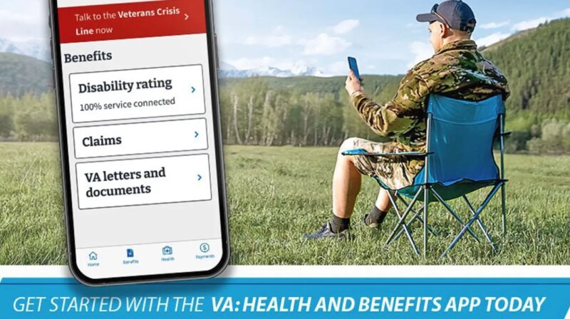 VA health app picture Picture of VA health app screen